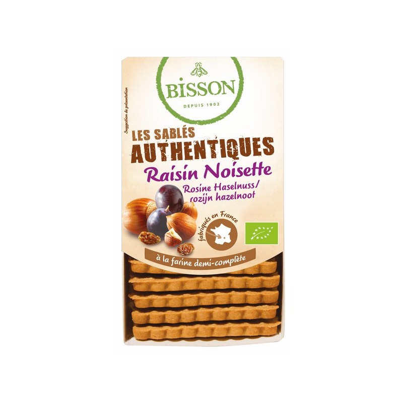 Biscuits Sablés au Raisin et à la Noisette 175g