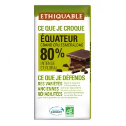 Chocolat noir Equateur 80%...