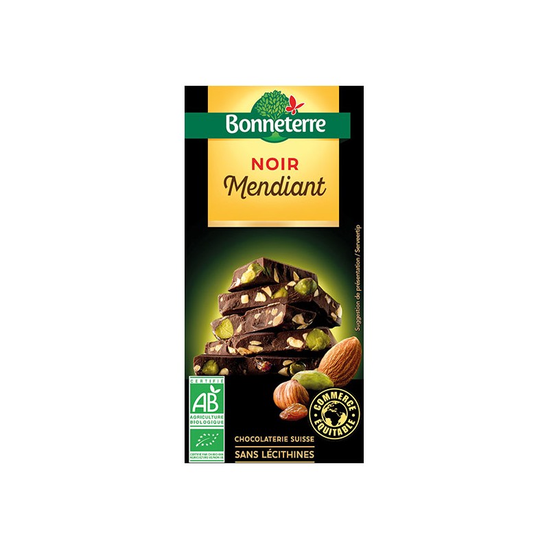Chocolat Noir Mendiant 100gr
