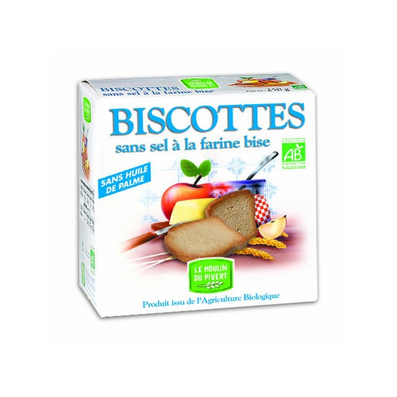 Biscotte Farine bise Sans sel 270g