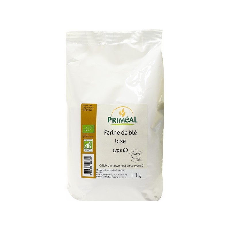 Farine Bise de Blé Bio T80 1Kg