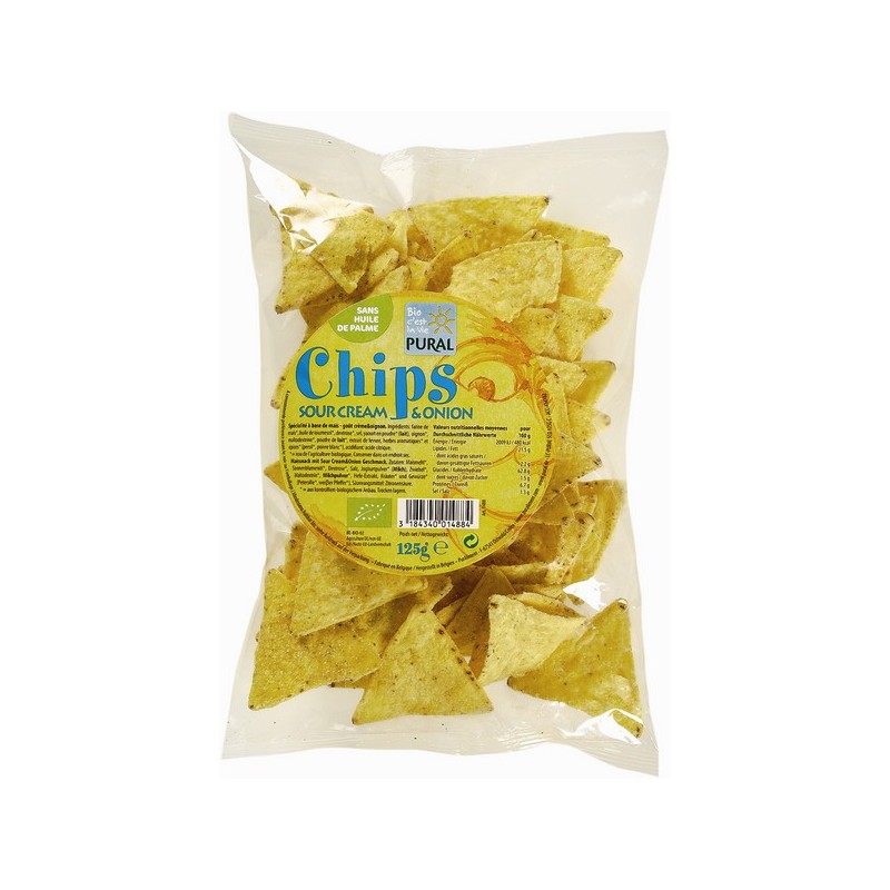 Chips maïs crème & oignons 125gr