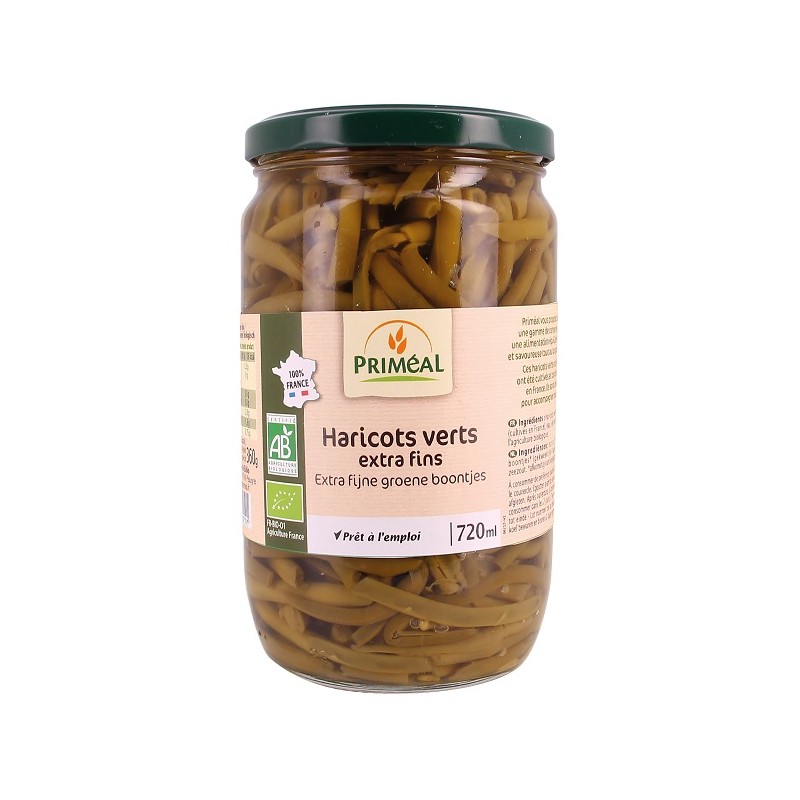Haricots verts extra fins Bio 660g