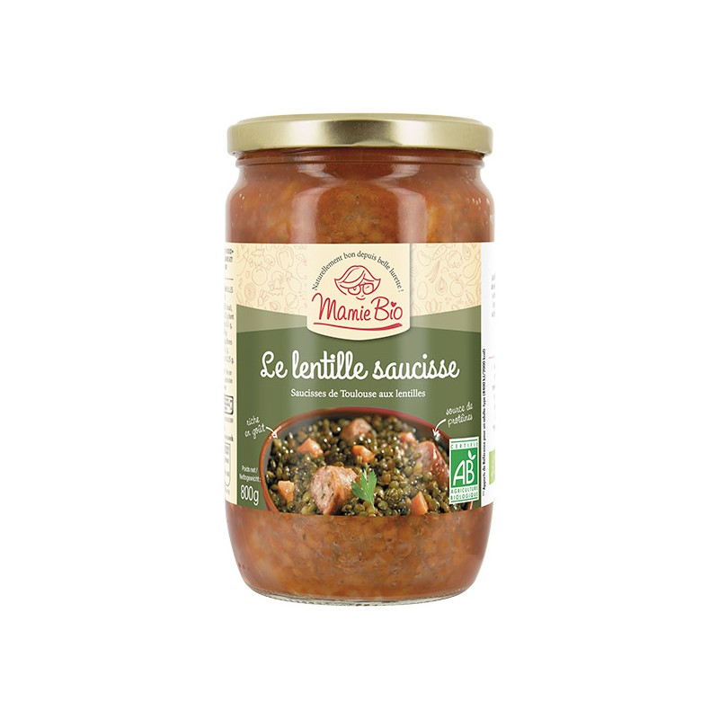 Le lentille saucisse bio - 800 g