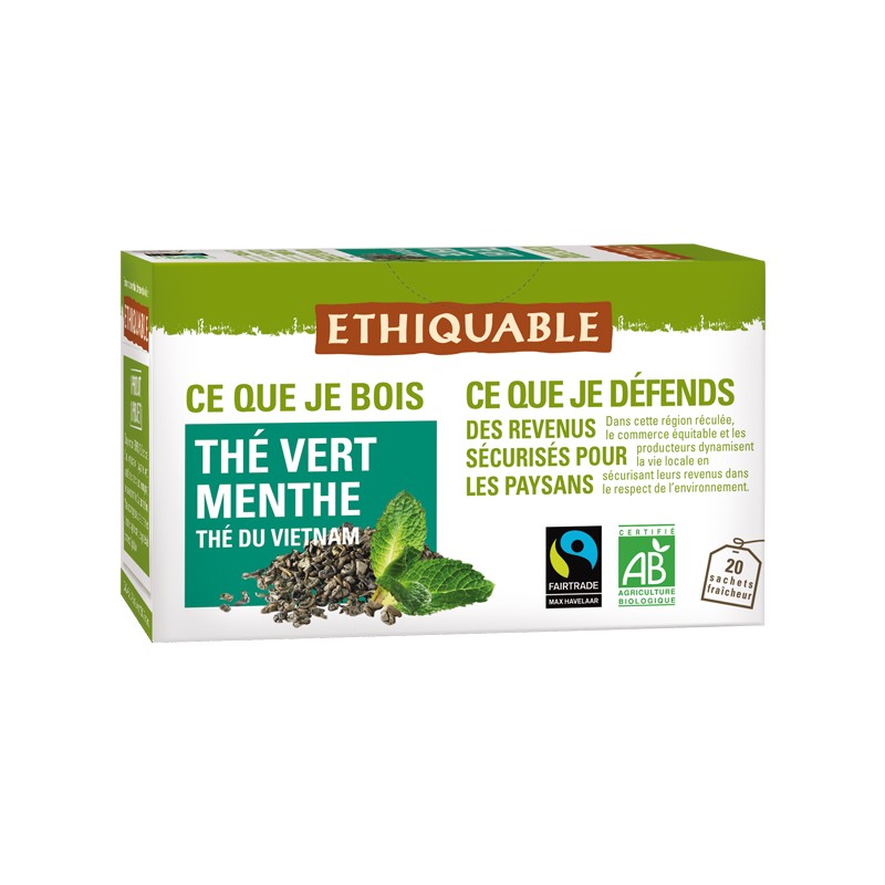 Thé vert menthe Vietnam BIO 20 sachets